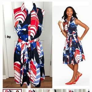Talbots nautical print shirtdress